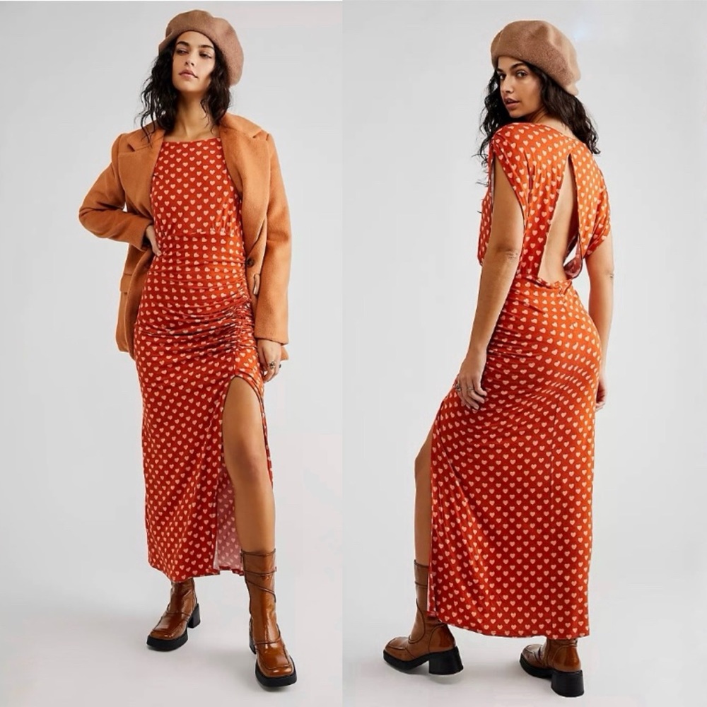 Free People Lakeside Printed Midi Dress
